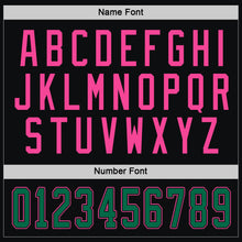 Load image into Gallery viewer, Custom Black Kelly Green-Pink Hockey Jersey