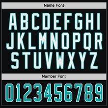 Load image into Gallery viewer, Custom Black Aqua-White Hockey Jersey