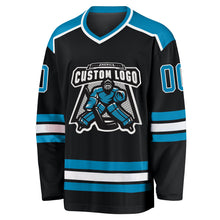 Load image into Gallery viewer, Custom Black Panther Blue-White Hockey Jersey