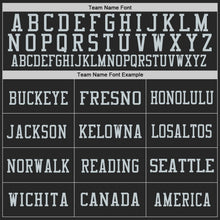 Load image into Gallery viewer, Custom Black Silver Mesh Authentic Football Jersey