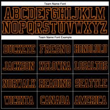 Load image into Gallery viewer, Custom Black Black-Texas Orange Stitched Cuffed Knit Hat