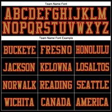 Load image into Gallery viewer, Custom Black Old Gold-Red Stitched Cuffed Knit Hat