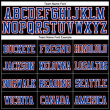 Load image into Gallery viewer, Custom Black Royal White-Red Stitched Cuffed Knit Hat