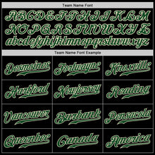 Load image into Gallery viewer, Custom Black Green-Cream Authentic Baseball Jersey