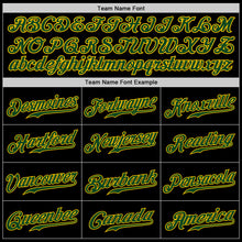 Load image into Gallery viewer, Custom Black Green-Gold Authentic Baseball Jersey