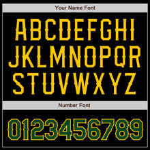 Load image into Gallery viewer, Custom Black Green-Gold Authentic Baseball Jersey