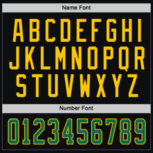 Load image into Gallery viewer, Custom Black Kelly Green-Gold Hockey Jersey