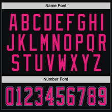 Load image into Gallery viewer, Custom Black Hot Pink-Light Blue Hockey Jersey