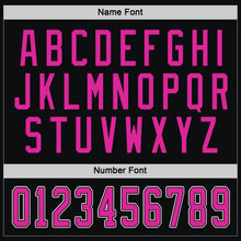 Load image into Gallery viewer, Custom Black Deep Pink-White Hockey Jersey