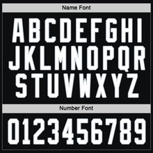 Load image into Gallery viewer, Custom Black White-Silver Hockey Jersey