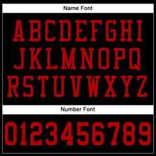 Load image into Gallery viewer, Custom Black Red Mesh Authentic Football Jersey