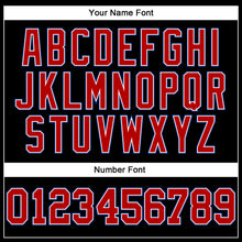 Load image into Gallery viewer, Custom Black Red-Royal Authentic Throwback Basketball Jersey