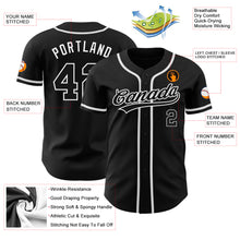 Load image into Gallery viewer, Custom Black Black-White Authentic Baseball Jersey