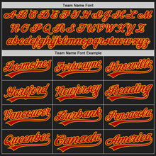 Load image into Gallery viewer, Custom Black Red-Gold Authentic Baseball Jersey