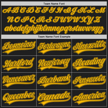 Load image into Gallery viewer, Custom Black Gold Authentic Baseball Jersey