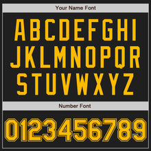 Load image into Gallery viewer, Custom Black Gold Authentic Baseball Jersey