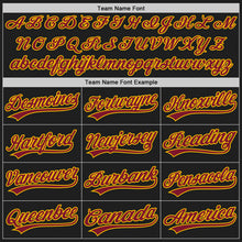 Load image into Gallery viewer, Custom Black Crimson-Gold Authentic Baseball Jersey