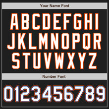 Load image into Gallery viewer, Custom Black White Royal-Orange Authentic Baseball Jersey