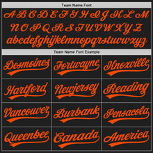 Load image into Gallery viewer, Custom Black Orange Authentic Baseball Jersey