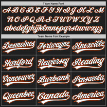 Load image into Gallery viewer, Custom Black White-Orange Authentic Baseball Jersey