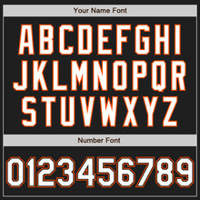 Load image into Gallery viewer, Custom Black White-Orange Authentic Baseball Jersey