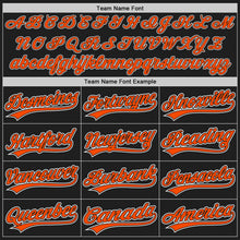 Load image into Gallery viewer, Custom Black Orange-White Authentic Baseball Jersey