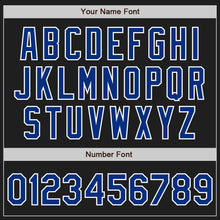 Load image into Gallery viewer, Custom Black Royal-White Authentic Baseball Jersey