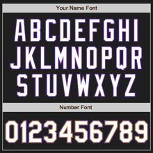 Load image into Gallery viewer, Custom Black White Old Gold-Purple Authentic Baseball Jersey