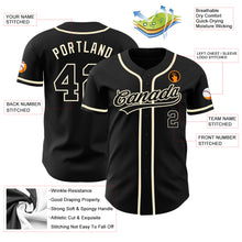Load image into Gallery viewer, Custom Black Black-Cream Authentic Baseball Jersey