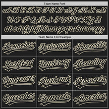 Load image into Gallery viewer, Custom Black Black-Cream Authentic Baseball Jersey