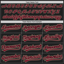 Load image into Gallery viewer, Custom Black Crimson-City Cream Authentic Baseball Jersey