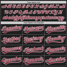 Load image into Gallery viewer, Custom Black Crimson-White Authentic Baseball Jersey