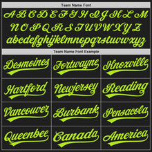Load image into Gallery viewer, Custom Black Neon Green Authentic Baseball Jersey