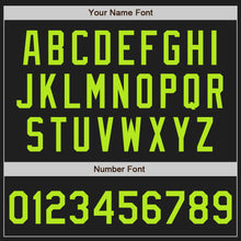 Load image into Gallery viewer, Custom Black Neon Green Authentic Baseball Jersey
