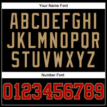 Load image into Gallery viewer, Custom Black Red-Old Gold Authentic Throwback Basketball Jersey