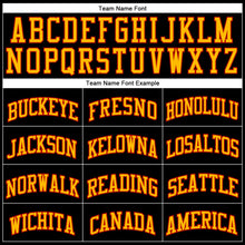 Load image into Gallery viewer, Custom Black Red Pinstripe Gold-Red Authentic Basketball Jersey