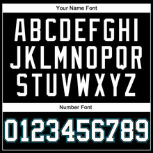 Load image into Gallery viewer, Custom Black Teal Pinstripe White Black-Teal Authentic Basketball Jersey