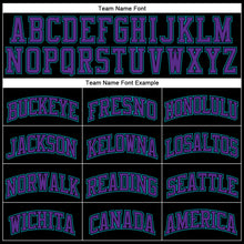 Load image into Gallery viewer, Custom Black Teal Pinstripe Purple-Teal Authentic Basketball Jersey