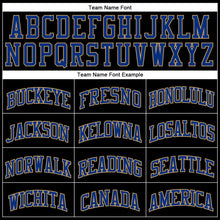 Load image into Gallery viewer, Custom Black Old Gold Pinstripe Royal-Old Gold Authentic Basketball Jersey