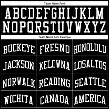 Load image into Gallery viewer, Custom Black White Pinstripe White Authentic Basketball Jersey