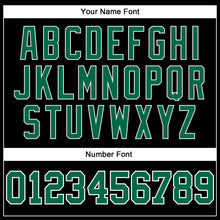 Load image into Gallery viewer, Custom Black White Pinstripe Kelly Green-White Authentic Basketball Jersey