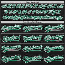 Load image into Gallery viewer, Custom Black Kelly Green Pinstripe Kelly Green-White Authentic Baseball Jersey
