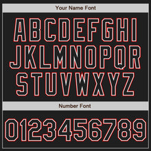 Load image into Gallery viewer, Custom Black Red Pinstripe Black Authentic Baseball Jersey