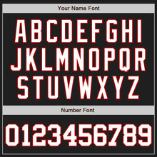Load image into Gallery viewer, Custom Black White-Red Authentic Baseball Jersey