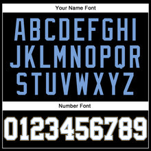 Load image into Gallery viewer, Custom Black White Light Blue-Old Gold Authentic Throwback Basketball Jersey