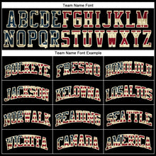 Load image into Gallery viewer, Custom Black Vintage USA Flag-City Cream Authentic Throwback Basketball Jersey