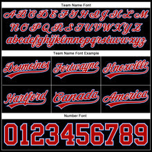 Load image into Gallery viewer, Custom Black Red-Royal Authentic Throwback Basketball Shorts