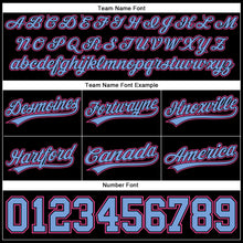 Load image into Gallery viewer, Custom Black Light Blue-Pink Authentic Throwback Basketball Shorts