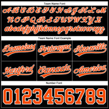 Load image into Gallery viewer, Custom Black Orange-White Authentic Throwback Basketball Shorts