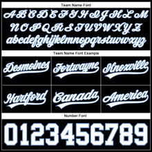 Load image into Gallery viewer, Custom Black White-Light Blue Authentic Throwback Basketball Shorts